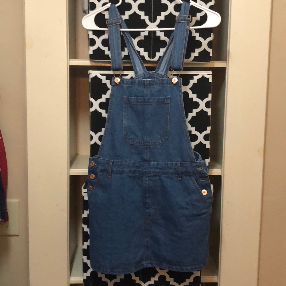 forever 21 jean overall dress
